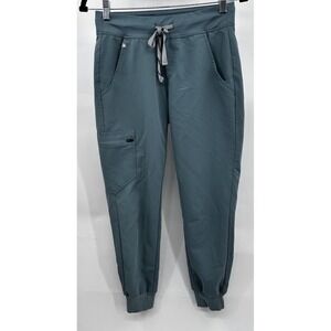 Figs Zamora Women's‎ Jogger Scrub Pants Size XS/P Green Blue Pockets